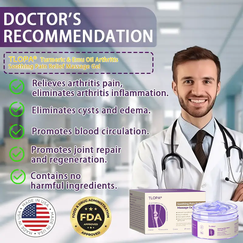Official Store: TLOPA® Turmeric & Emu Oil Arthritis Soothing Pain Relief Massage Gel 👨‍⚕️Recommended by the American Academy of Orthopaedic Surgeons 🌿