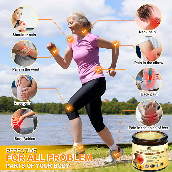 Official Store: TLOPA® Bee-Venom Pain-Relief Bone Healing Cream👨‍⚕️USA Osteopathic Medical Association （AAOS）Approved(Reducing joint swelling, pain, stiffness, redness, warmth, soreness, and joint fatigue)
