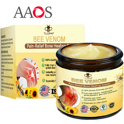 Official Store:TLOPA® Bee-Venom Pain-Relief Bone Healing Cream 🔥USA Osteopathic Medical Association （AAOS）Approved(Reducing joint swelling, pain, stiffness, redness, warmth, soreness, and joint fatigue)